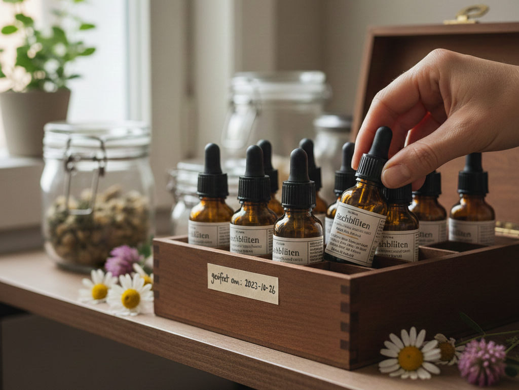 Wie lagert man Bachblüten nach dem Öffnen?