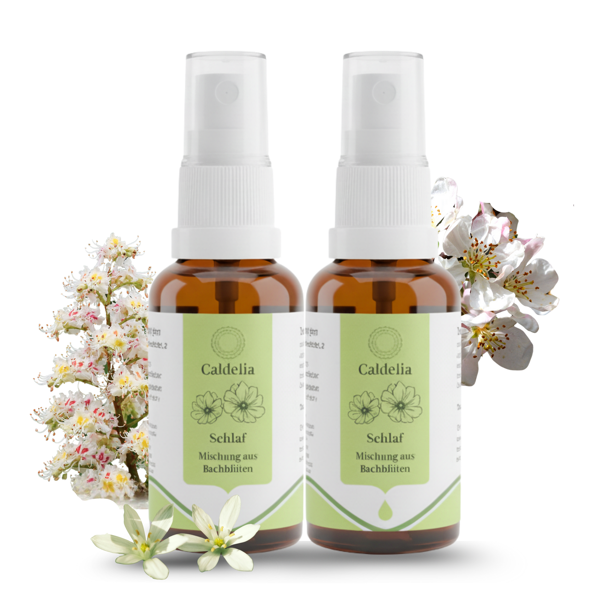 Caldelia Schlaf Mundspray 2er Set Bachblutenmischung Braunglasflasche 30ml gegen Einschlafprobleme
